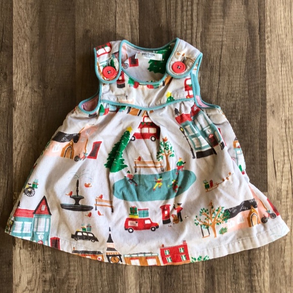 Mini Boden Other - Mini Boden Grey London Christmas Pinnie Dress 0-3 Months